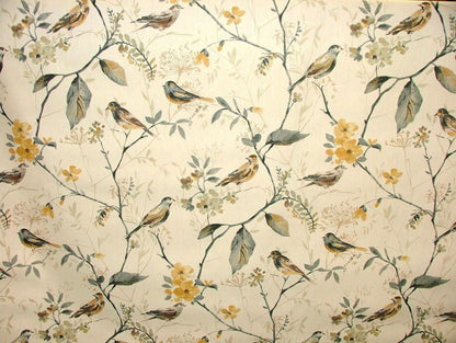 Cushion Cover 10" 12" 14" 16" 17" 18" 20" 22" 24" 26" Prestigious Textiles Beige Yellow Grey Bird Design 100% Cotton Handmade - CushionCoverAndDecor