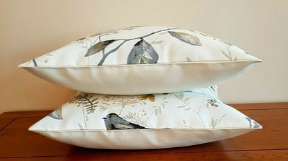 Cushion Cover 10" 12" 14" 16" 17" 18" 20" 22" 24" 26" Prestigious Textiles Beige Yellow Grey Bird Design 100% Cotton Handmade - CushionCoverAndDecor