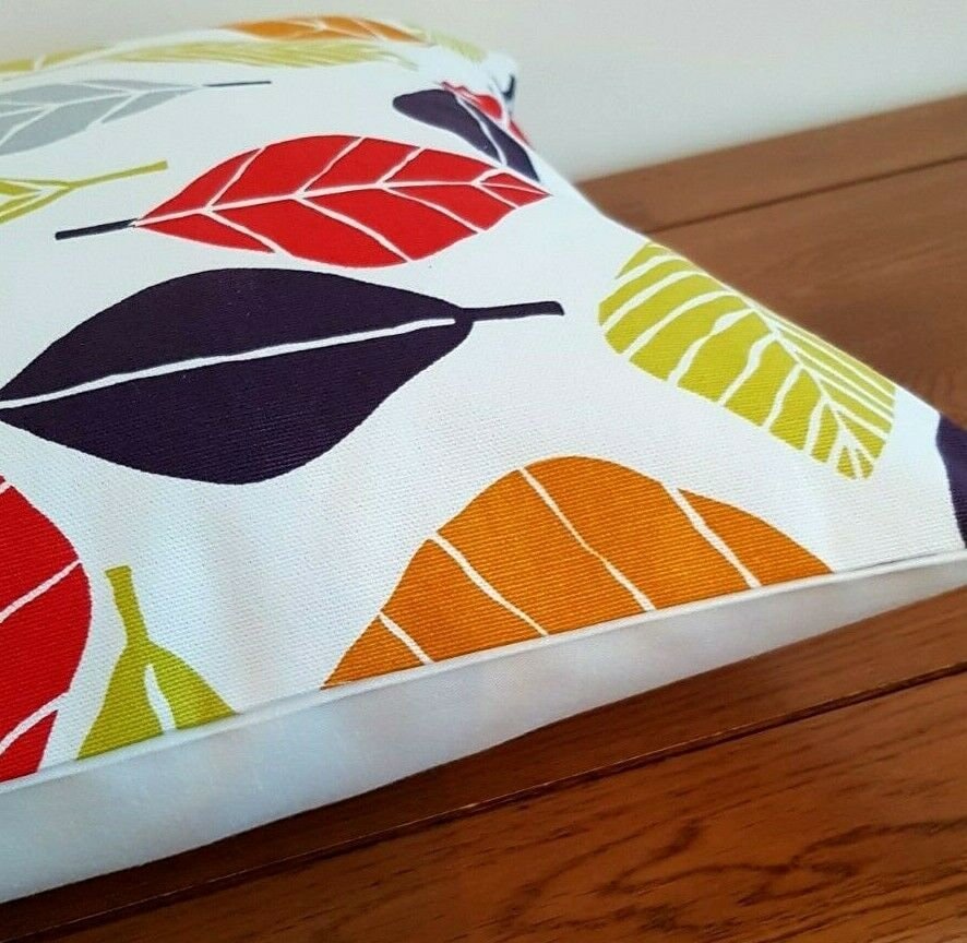 Cushion Cover 10" 12" 14" 16" 17" 18" 20" 22" 24" 26" Prestigious Textiles Tutti Fruiti Fall Leaf Design Handmade 100% Cotton - CushionCoverAndDecor