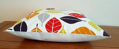 Cushion Cover 10" 12" 14" 16" 17" 18" 20" 22" 24" 26" Prestigious Textiles Tutti Fruiti Fall Leaf Design Handmade 100% Cotton - CushionCoverAndDecor