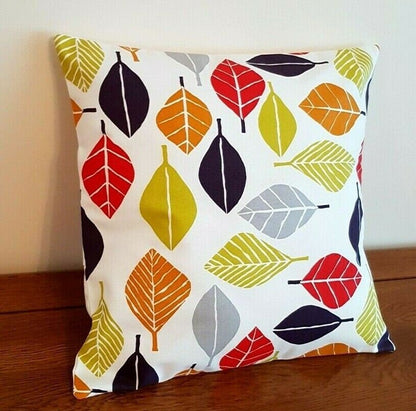 Cushion Cover 10" 12" 14" 16" 17" 18" 20" 22" 24" 26" Prestigious Textiles Tutti Fruiti Fall Leaf Design Handmade 100% Cotton - CushionCoverAndDecor