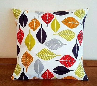 Cushion Cover 10" 12" 14" 16" 17" 18" 20" 22" 24" 26" Prestigious Textiles Tutti Fruiti Fall Leaf Design Handmade 100% Cotton - CushionCoverAndDecor