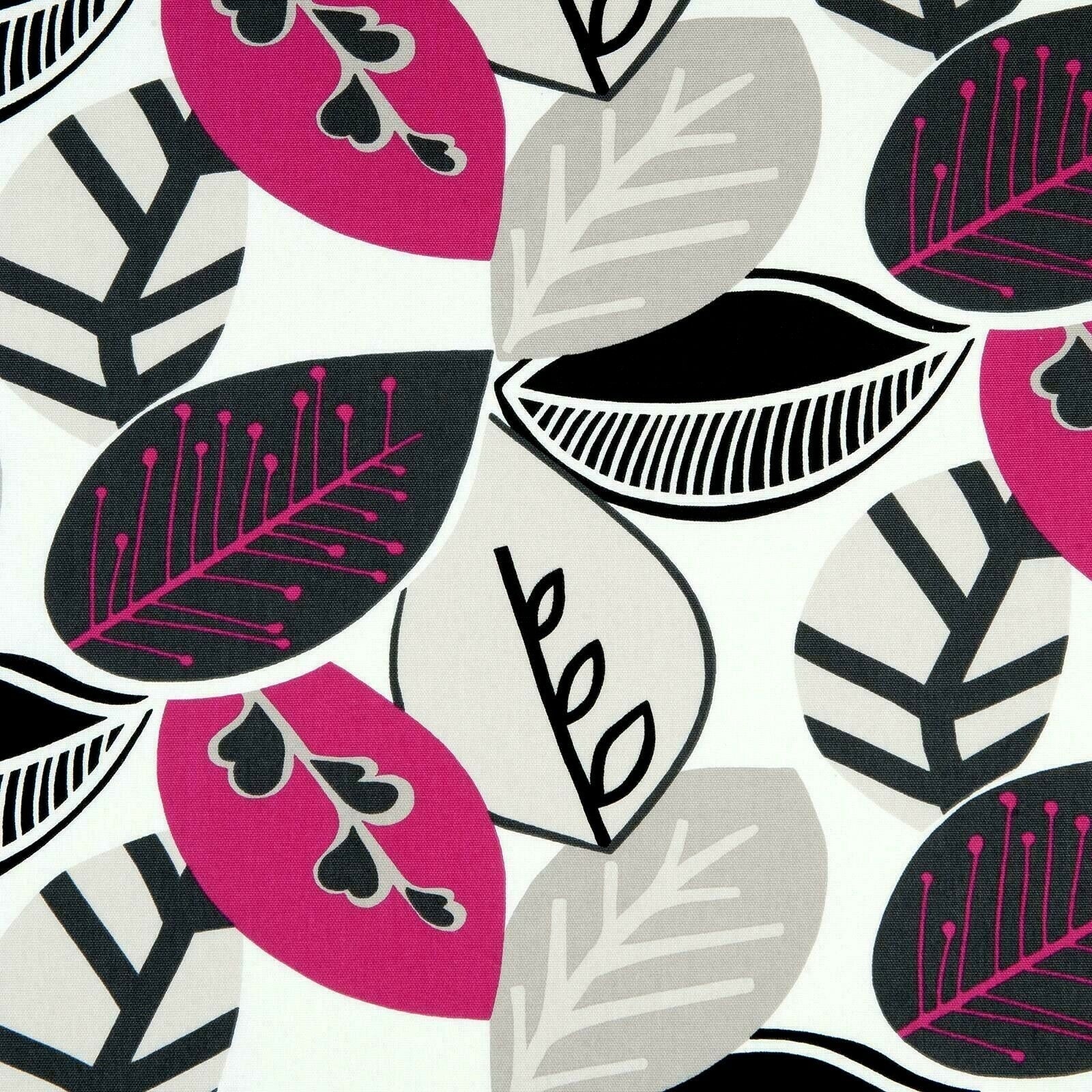 Cushion Cover 10" 12" 14" 16" 17" 18" 20" 22" 24" Studio G Malena Fuchsia Pink Leaf Design Handmade 100% Cotton - CushionCoverAndDecor