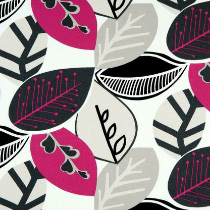 Cushion Cover 10" 12" 14" 16" 17" 18" 20" 22" 24" Studio G Malena Fuchsia Pink Leaf Design Handmade 100% Cotton - CushionCoverAndDecor