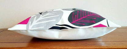 Cushion Cover 10" 12" 14" 16" 17" 18" 20" 22" 24" Studio G Malena Fuchsia Pink Leaf Design Handmade 100% Cotton - CushionCoverAndDecor