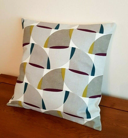 Cushion Cover 12" 14" 16" 17" 18" 20" 22" 24" ILiv Mulberry Grey Geometric Design Handmade 100% Cotton - CushionCoverAndDecor