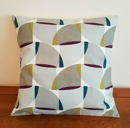 Cushion Cover 12" 14" 16" 17" 18" 20" 22" 24" ILiv Mulberry Grey Geometric Design Handmade 100% Cotton - CushionCoverAndDecor
