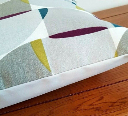 Cushion Cover 12" 14" 16" 17" 18" 20" 22" 24" ILiv Mulberry Grey Geometric Design Handmade 100% Cotton - CushionCoverAndDecor