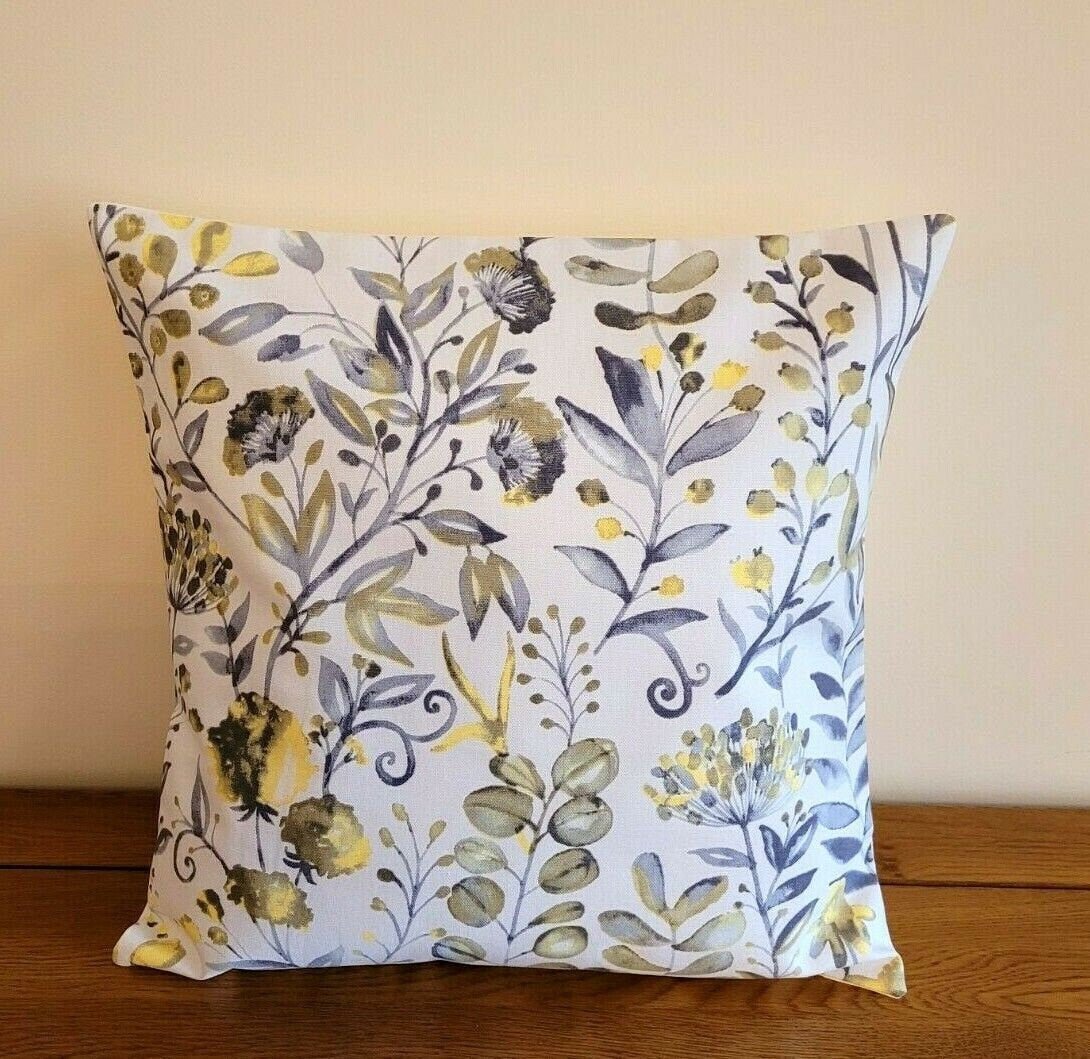 Cushion Cover Ashley Wilde Whitwell Buttercup Floral Design 10" 12" 14" 16" 17" 18" 20" 22" 24" 26" ILiv Handmade 100% Cotton - CushionCoverAndDecor