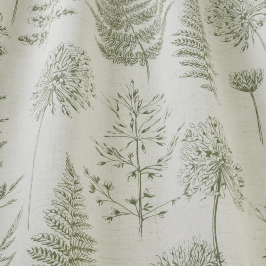 Cushion Cover Chervil Fern Wildflowers Green - CushionCoverAndDecor