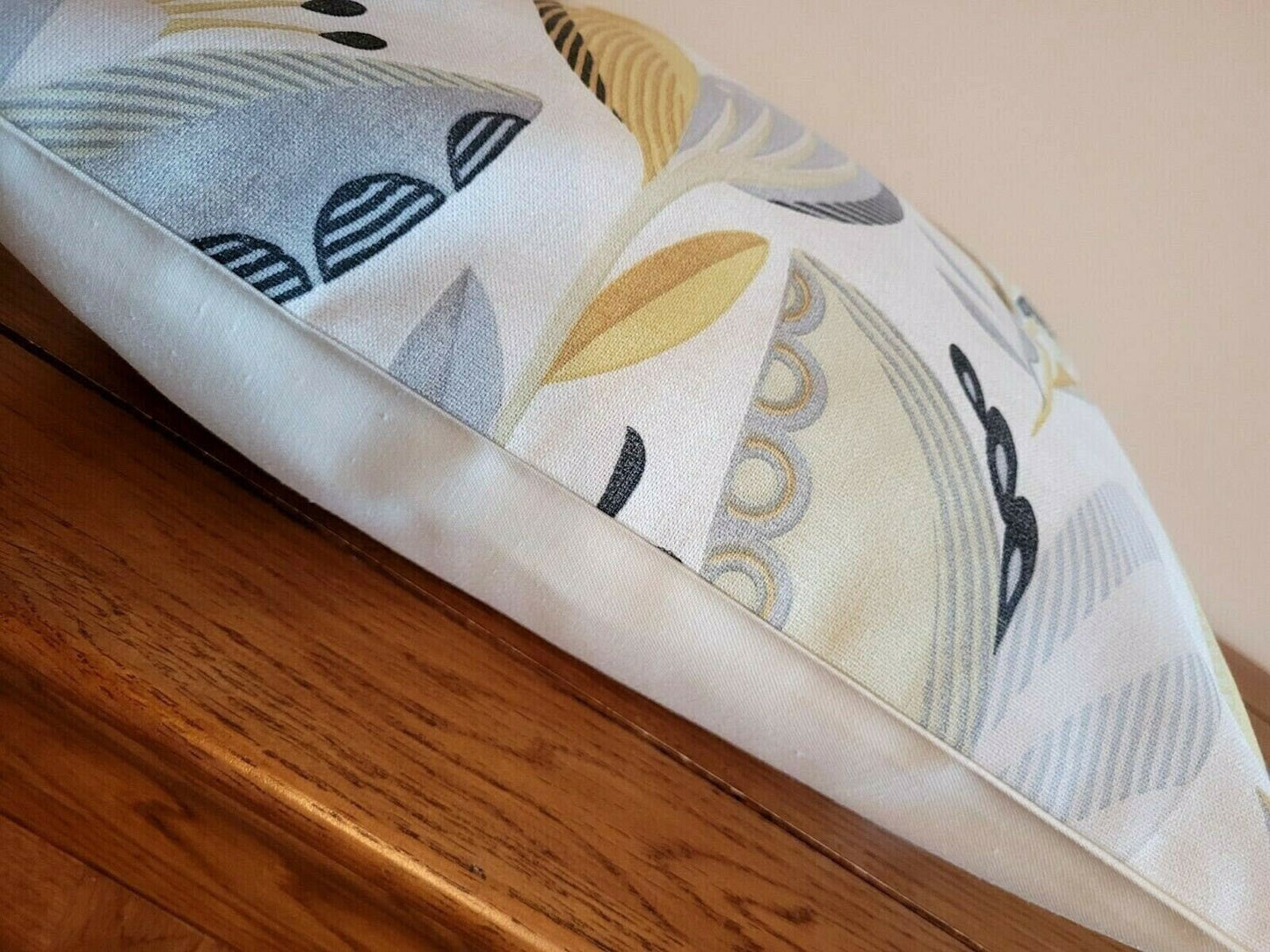 Cushion Cover Fryetts Leon Ochre Yellow Grey Floral Design 10" 12 " 14" 16" 17" 18" 20" 22" 24" 26" Handmade 100% Cotton - CushionCoverAndDecor