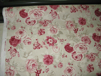Cushion Cover Genevieve Raspberry Pink Red Rose Floral Design 10" 12" 14" 16" 17" 18" 20" 22" 24" 26" Handmade 100 % Cotton - CushionCoverAndDecor