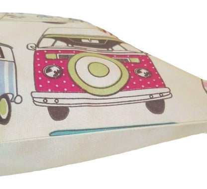 Cushion Cover Happy Camper Van Scooters Candy Design 10" 12" 14" 16" 17" 18" 20" 22" 24" 26" - CushionCoverAndDecor