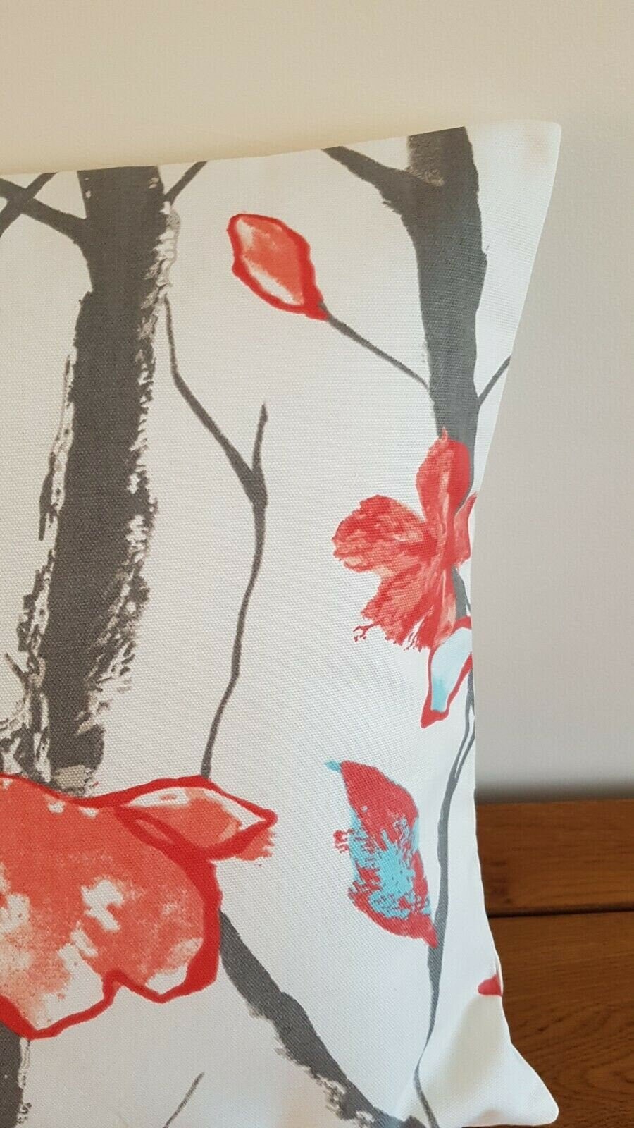 Cushion Cover Harlequin Scion Celandine Floral Red Grey Design 10" 12" 14" 16" 17" 18" 20" 22" 24" 26" Harlequin Scion 100% Cotton Handmade - CushionCoverAndDecor