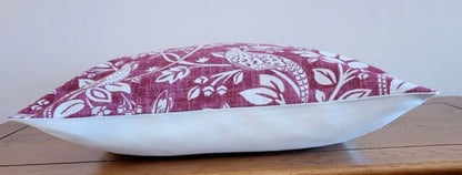 Cushion Cover Heathland Rouge Red Hares And Game Pleasant Birds Design 10" 12" 14" 16" 17" 18" 20" 22" 24" 26" Handmade 100% Cotton - CushionCoverAndDecor