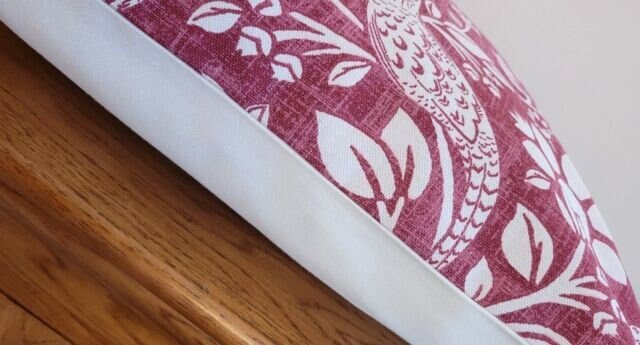 Cushion Cover Heathland Rouge Red Hares And Game Pleasant Birds Design 10" 12" 14" 16" 17" 18" 20" 22" 24" 26" Handmade 100% Cotton - CushionCoverAndDecor