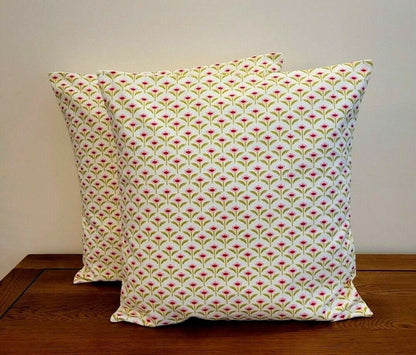 Cushion Cover iLiv Pink Green Posy Chintz Floral Design 10" 12" 14" 16" 17" 18" 20" 22" 24" 26" 100% Cotton Handmade - CushionCoverAndDecor