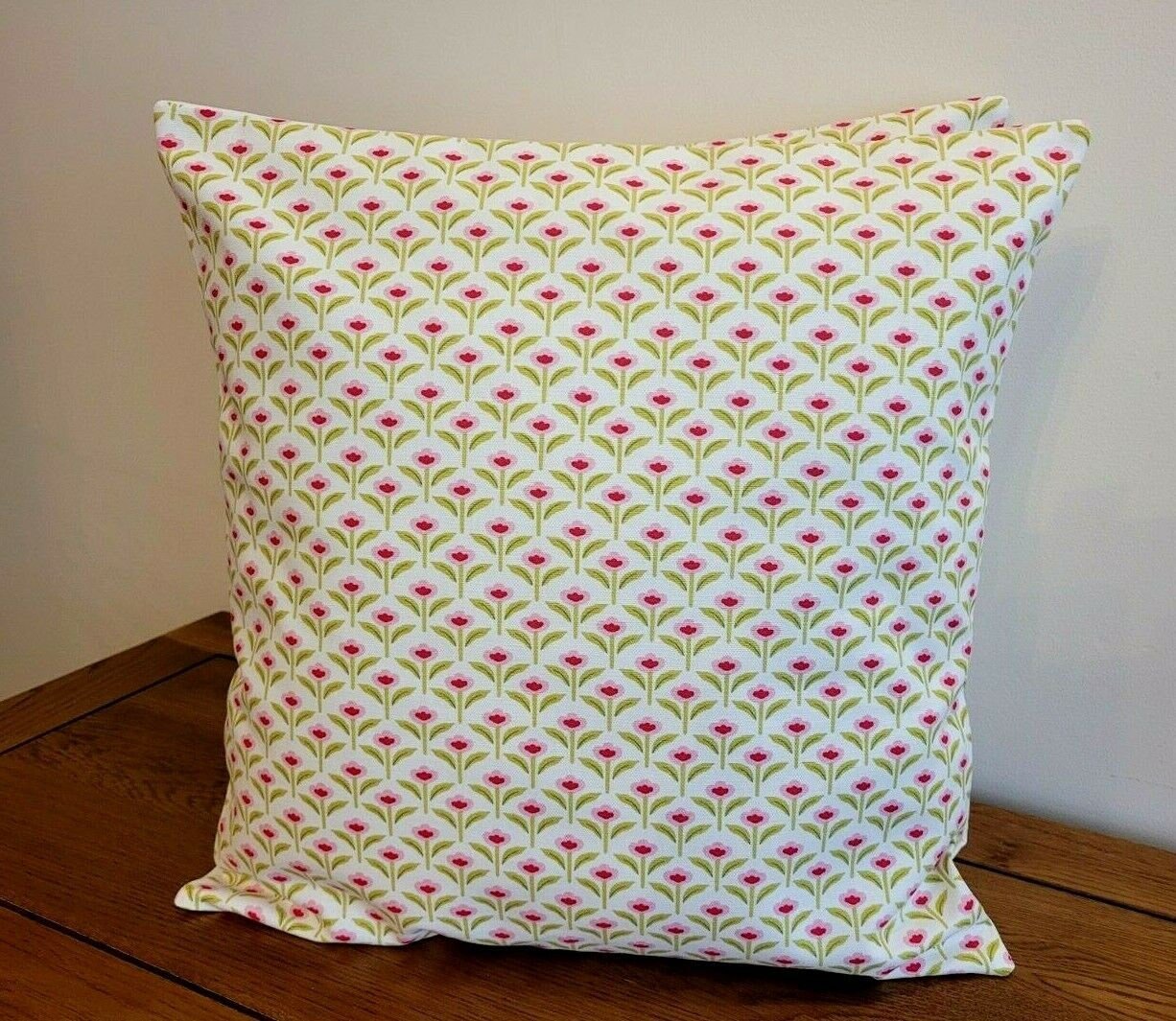Cushion Cover iLiv Pink Green Posy Chintz Floral Design 10" 12" 14" 16" 17" 18" 20" 22" 24" 26" 100% Cotton Handmade - CushionCoverAndDecor