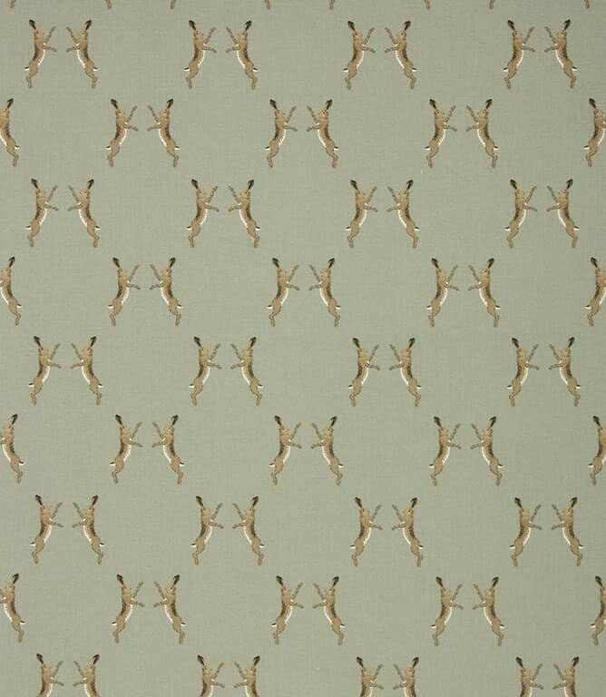 Cushion Cover In Sophie Allport Boxing Hares Green Design , Easter Cushion cover 10" 12" 14" 16" 17" 18" 20" 22" 24" 26" 100% Cotton - CushionCoverAndDecor