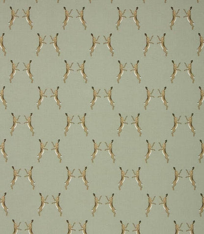 Cushion Cover In Sophie Allport Boxing Hares Green Design , Easter Cushion cover 10" 12" 14" 16" 17" 18" 20" 22" 24" 26" 100% Cotton - CushionCoverAndDecor