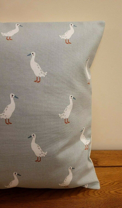 Cushion Cover In Sophie Allport Runner Duck Pale Blue Design , Easter Cushion cover 10" 12" 14" 16" 17" 18" 20" 22" 24" 26" 100% Cotton - CushionCoverAndDecor
