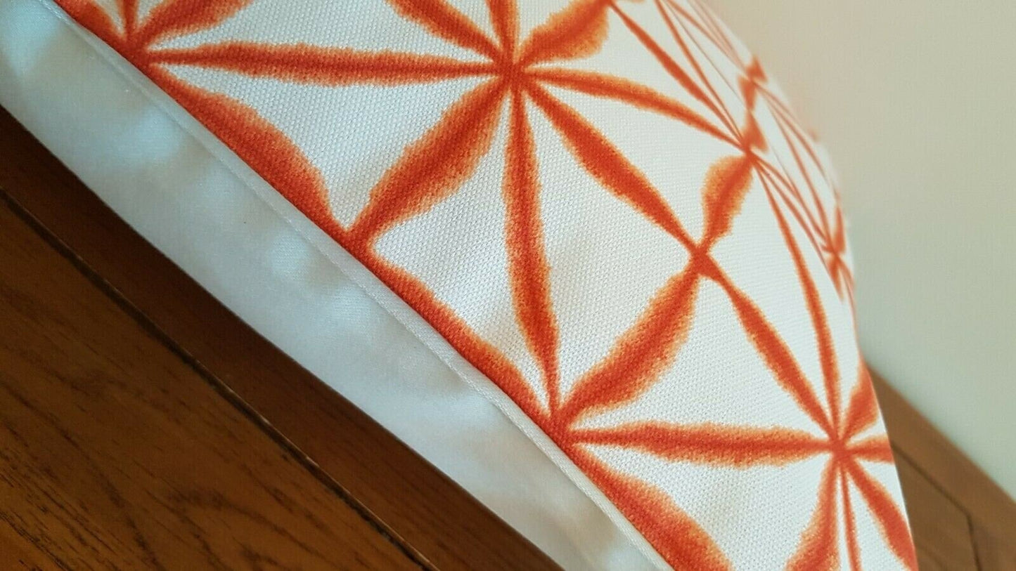 Cushion Cover Nussa Spice Orange Abstract Geometric Design 10" 12" 14" 16" 17" 18" 20" 22" 24" 26" Studio G Handmade 100% Cotton - CushionCoverAndDecor