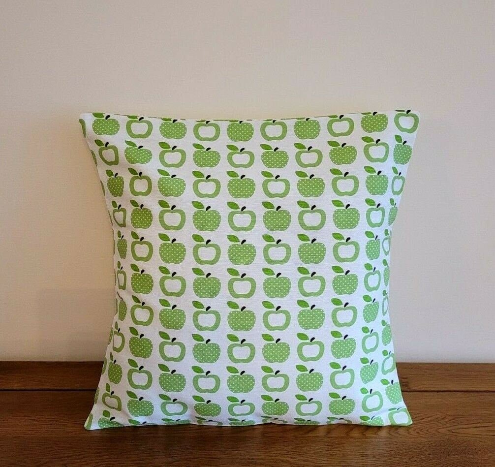 Cushion Cover Pillow Cover Green Apple Leaf Design 10" 12" 14" 16" 17" 18" 20" 22" 24" 26" Handmade - CushionCoverAndDecor