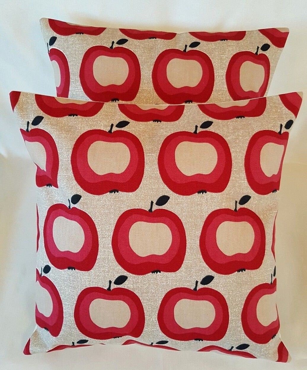 Cushion Cover Pomme Apple Red Beige - CushionCoverAndDecor