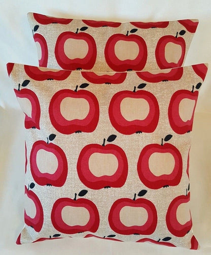 Cushion Cover Pomme Apple Red Beige - CushionCoverAndDecor