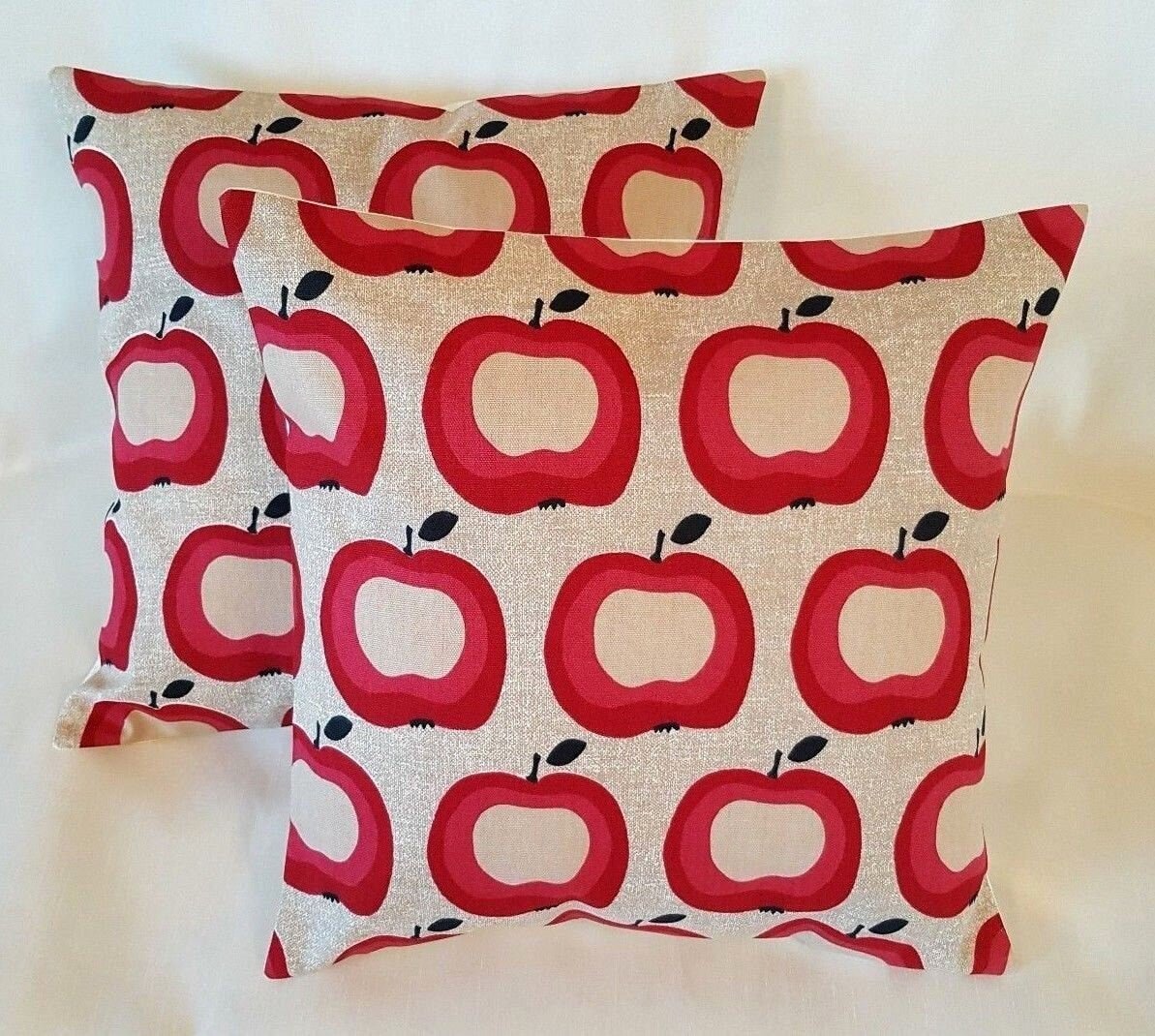 Cushion Cover Pomme Apple Red Beige - CushionCoverAndDecor
