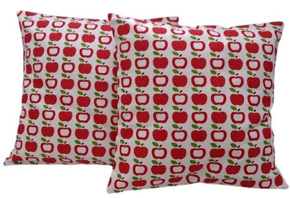 Cushion Cover Red Apple Gren Leaf 10" 12" 14" 16" 17" 18" 20" 22" 24" 26" Design Handmade - CushionCoverAndDecor