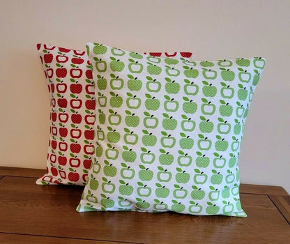 Cushion Cover Red Apple Gren Leaf 10" 12" 14" 16" 17" 18" 20" 22" 24" 26" Design Handmade - CushionCoverAndDecor