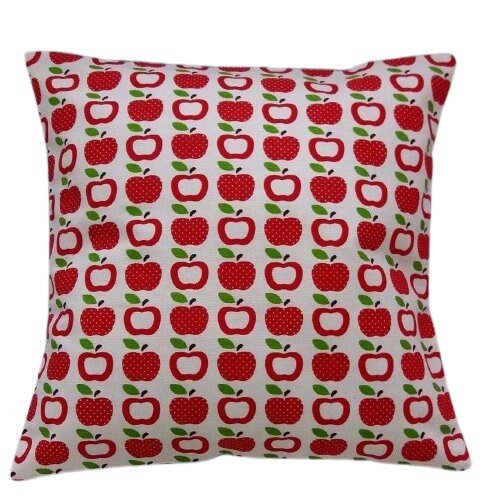 Cushion Cover Red Apple Gren Leaf 10" 12" 14" 16" 17" 18" 20" 22" 24" 26" Design Handmade - CushionCoverAndDecor