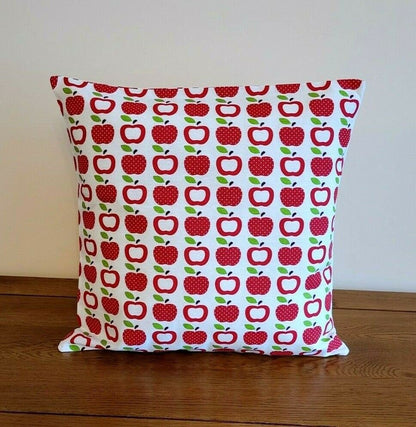 Cushion Cover Red Apple Gren Leaf 10" 12" 14" 16" 17" 18" 20" 22" 24" 26" Design Handmade - CushionCoverAndDecor