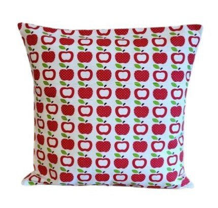 Cushion Cover Red Apple Gren Leaf 10" 12" 14" 16" 17" 18" 20" 22" 24" 26" Design Handmade - CushionCoverAndDecor