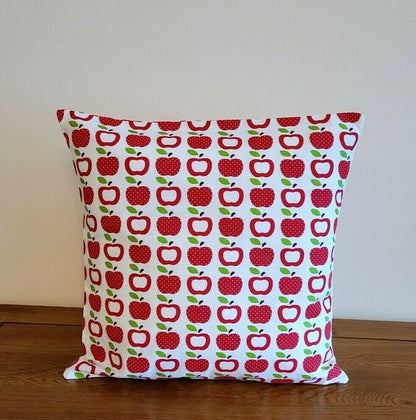 Cushion Cover Red Apple Gren Leaf 10" 12" 14" 16" 17" 18" 20" 22" 24" 26" Design Handmade - CushionCoverAndDecor