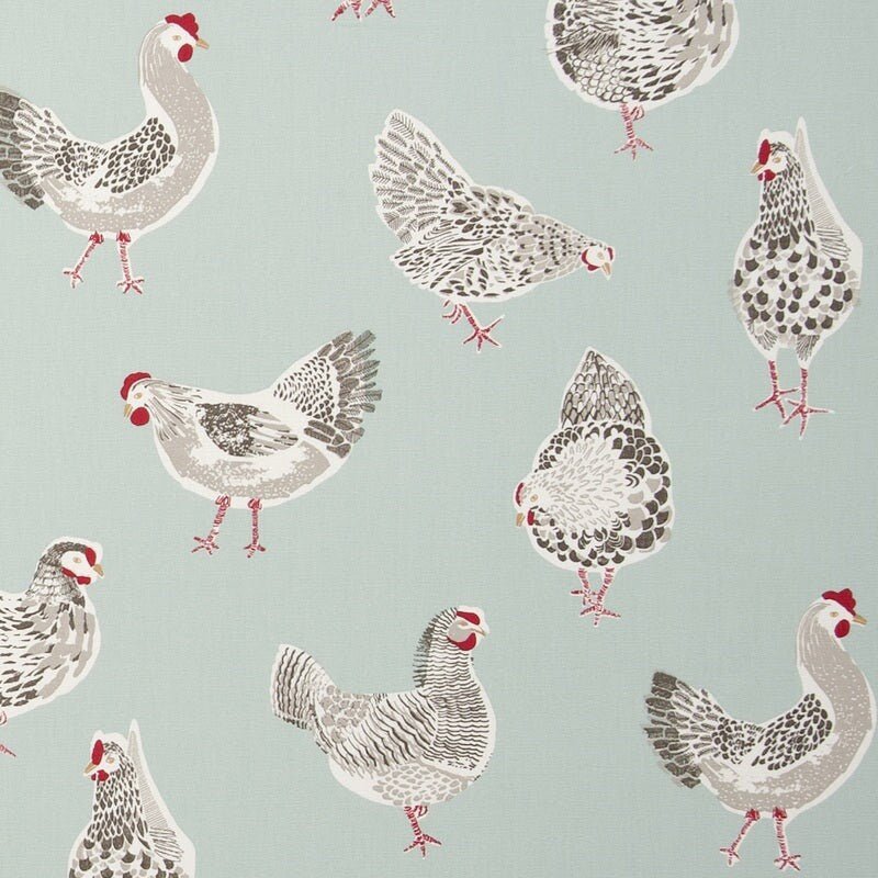 Cushion Cover Rooster Hen Chicken Blue Duckegg Design , Easter Cushion cover 10" 12" 14" 16" 17" 18" 20" 22" 24" 26" Handmade 100% Cotton - CushionCoverAndDecor