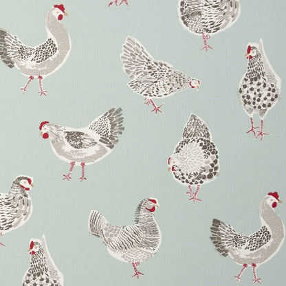 Cushion Cover Rooster Hen Chicken Blue Duckegg Design , Easter Cushion cover 10" 12" 14" 16" 17" 18" 20" 22" 24" 26" Handmade 100% Cotton - CushionCoverAndDecor