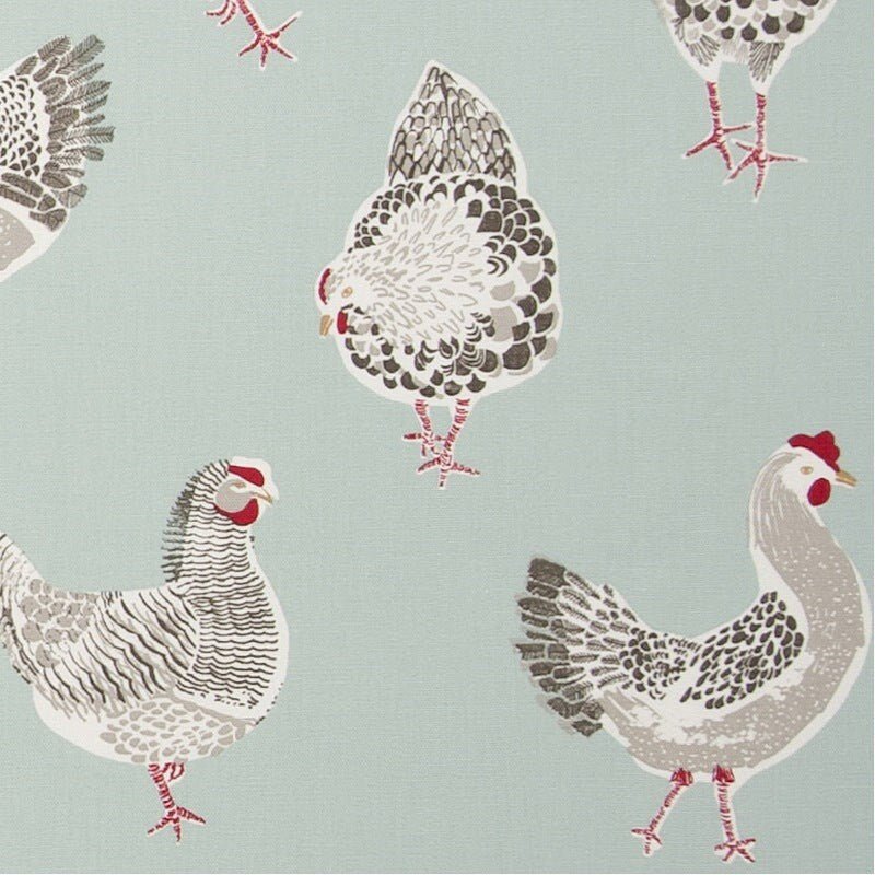 Cushion Cover Rooster Hen Chicken Blue Duckegg Design , Easter Cushion cover 10" 12" 14" 16" 17" 18" 20" 22" 24" 26" Handmade 100% Cotton - CushionCoverAndDecor