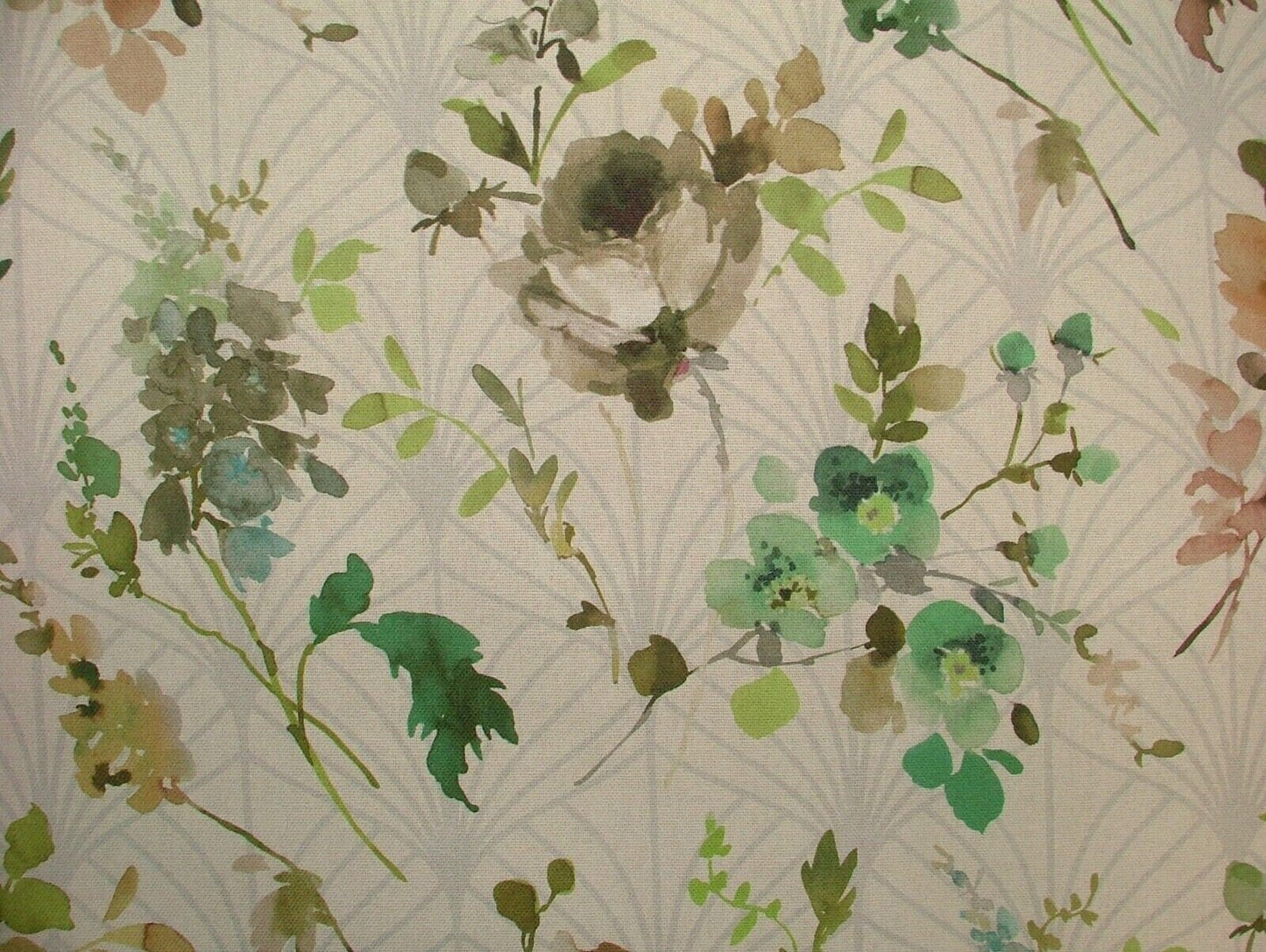 Cushion Cover Valentina Floral Green Teal Beige Floral Rose Leaf Desidn 10" 12" 14" 16" 17" 18" 20" 22" 24" 26" Handmade 100% Cotton - CushionCoverAndDecor