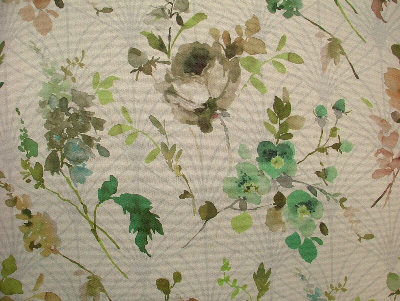 Cushion Cover Valentina Floral Green Teal Beige Floral Rose Leaf Desidn 10" 12" 14" 16" 17" 18" 20" 22" 24" 26" Handmade 100% Cotton - CushionCoverAndDecor