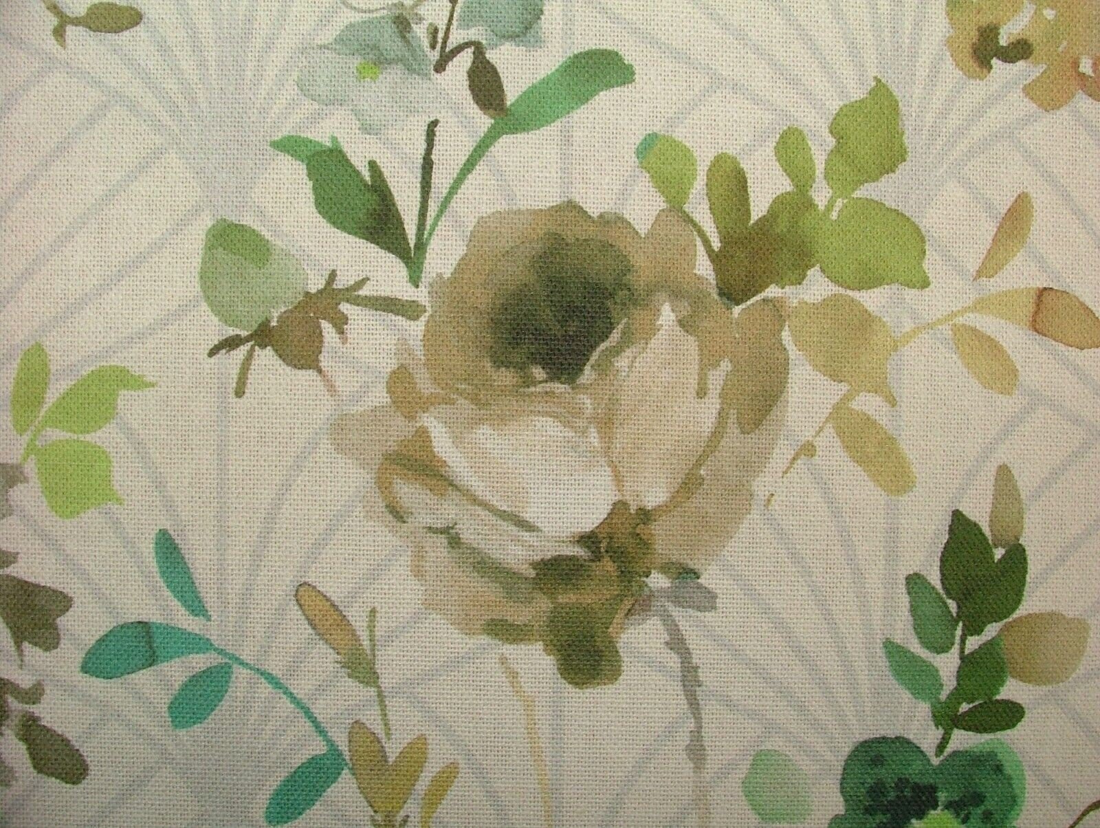 Cushion Cover Valentina Floral Green Teal Beige Floral Rose Leaf Desidn 10" 12" 14" 16" 17" 18" 20" 22" 24" 26" Handmade 100% Cotton - CushionCoverAndDecor