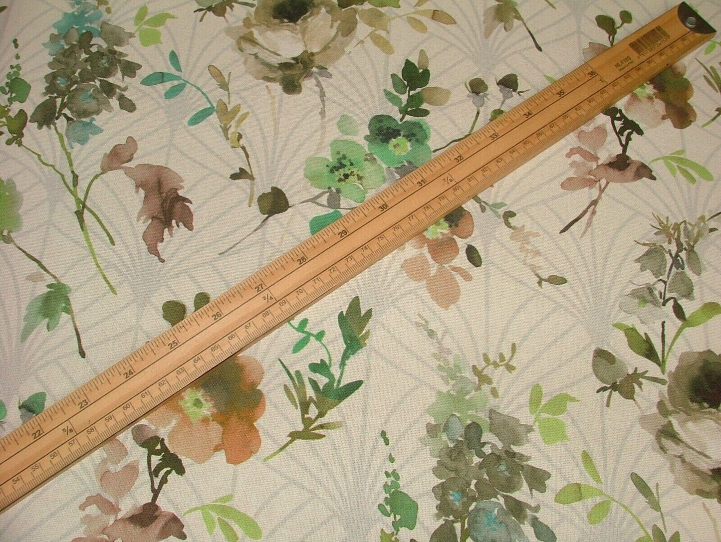 Cushion Cover Valentina Floral Green Teal Beige Floral Rose Leaf Desidn 10" 12" 14" 16" 17" 18" 20" 22" 24" 26" Handmade 100% Cotton - CushionCoverAndDecor