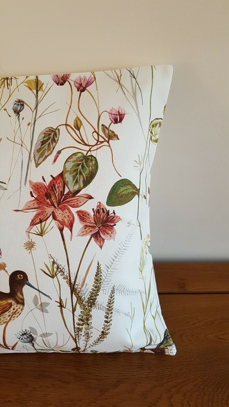 Cushion Cover Wetland Auburn Birds Design 10" 12" 14" 16" 17" 18" 20" 22" 24" 26" Prestigious Textiles Handmade 100% Cotton - CushionCoverAndDecor