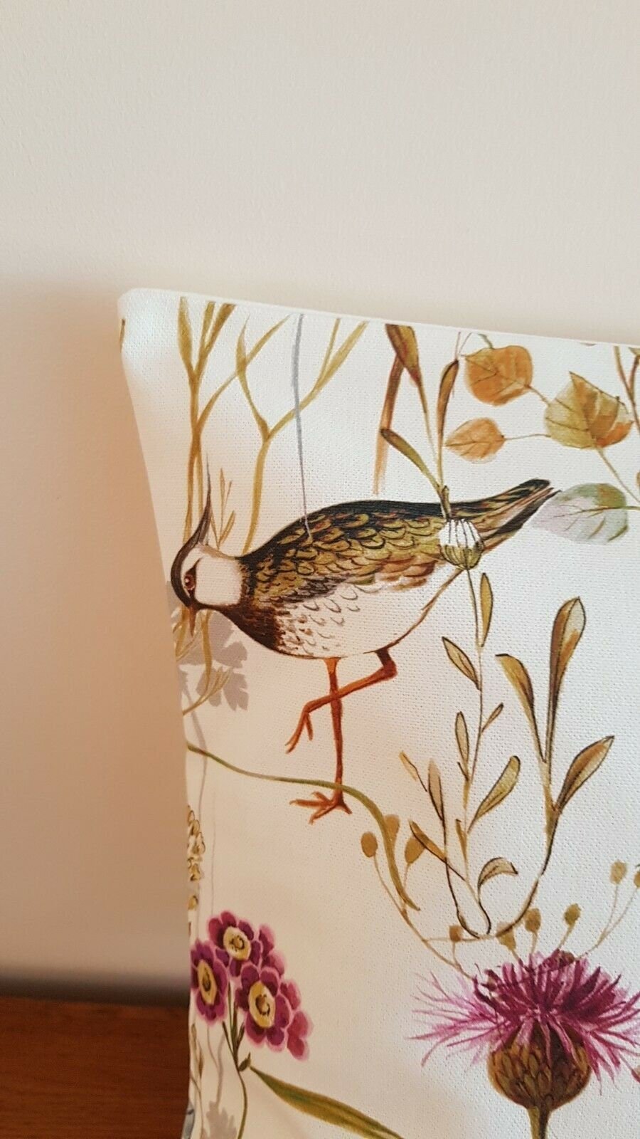 Cushion Cover Wetland Auburn Birds Design 10" 12" 14" 16" 17" 18" 20" 22" 24" 26" Prestigious Textiles Handmade 100% Cotton - CushionCoverAndDecor