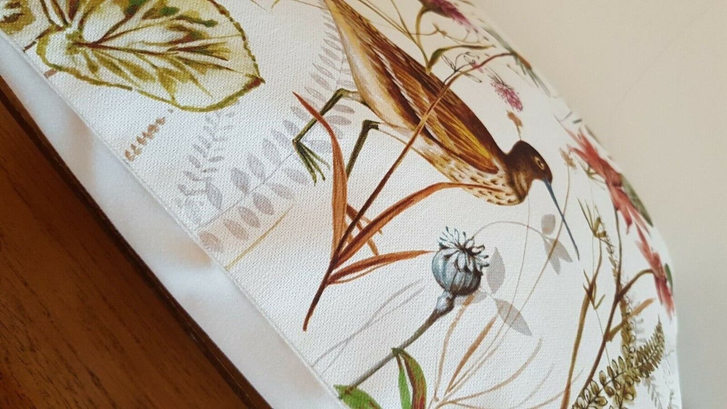 Cushion Cover Wetland Auburn Birds Design 10" 12" 14" 16" 17" 18" 20" 22" 24" 26" Prestigious Textiles Handmade 100% Cotton - CushionCoverAndDecor