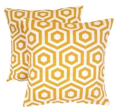 Cushion Cover Yellow Mustard Geometric Design 10" 12" 14" 16" 17" 18" 20" 22" 24" 26" Prestigious Textiles 100% Cotton Hendmade - CushionCoverAndDecor