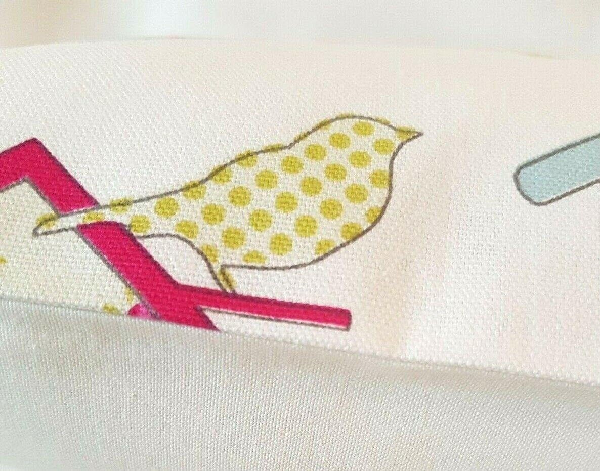 Cushion Covers Ashley Wilde Birdhouse Birds Floral Pink Design 10" 12" 14" 16" 17" 18" 20" 22" 24" 26" Handmade 100% Cotton - CushionCoverAndDecor