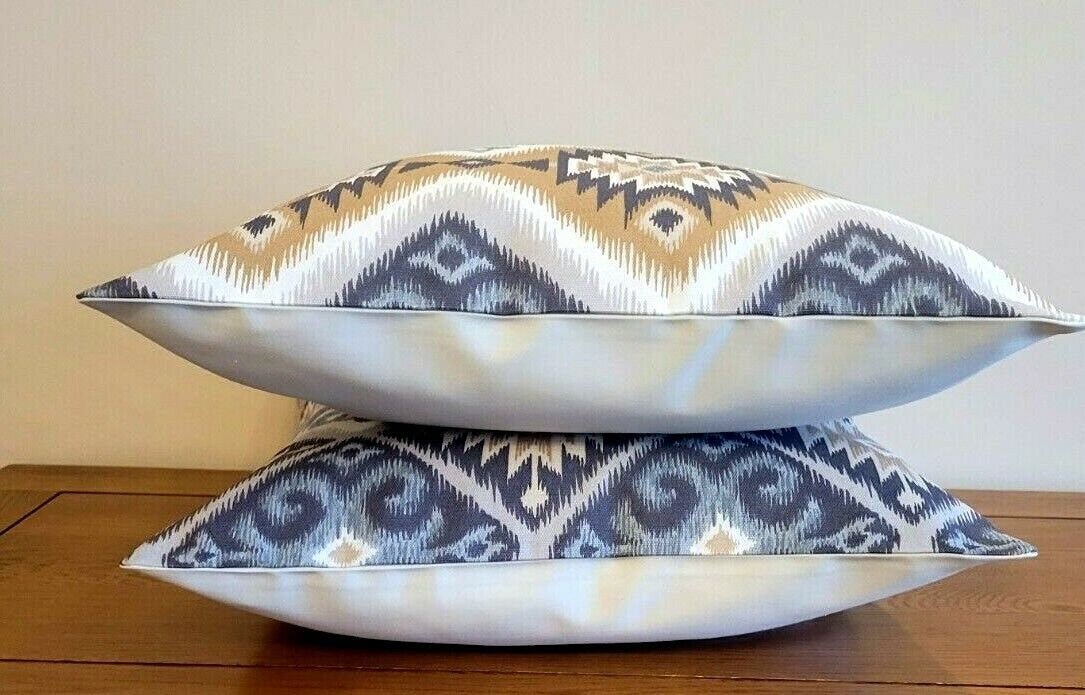 Cushion Pillow Cover Navajo Aztec Geometric Tamarind Brown Beige 10" 12" 14" 16" 17" 18" 20" 22" 24" 26" Handmade 100% Cotton - CushionCoverAndDecor