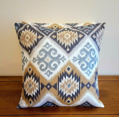 Cushion Pillow Cover Navajo Aztec Geometric Tamarind Brown Beige 10" 12" 14" 16" 17" 18" 20" 22" 24" 26" Handmade 100% Cotton - CushionCoverAndDecor